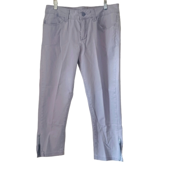 LEE SHAPETASTIC Washed Lilac Denim Stretch Pants Size 14P - Picture 1 of 11